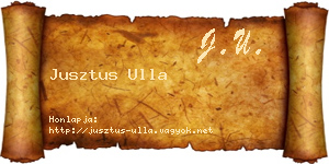 Jusztus Ulla névjegykártya